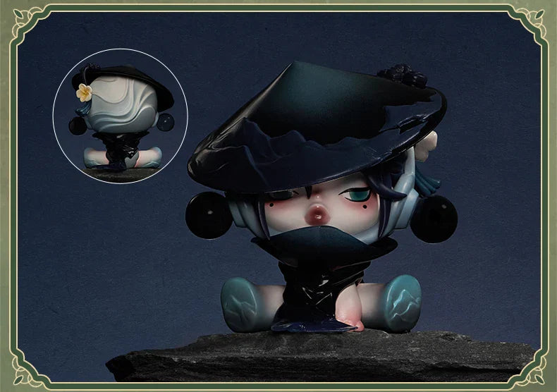 Genuine Pop Mart Skullpanda The Ink Plum Blossom Series Blind Box