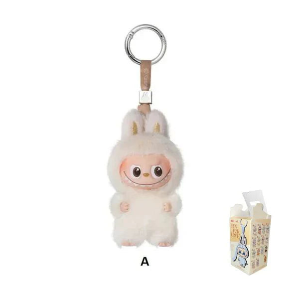 POP MART Labubu V4 The Monsters Pin For Love Alphabet Plush Pendant - Letter A